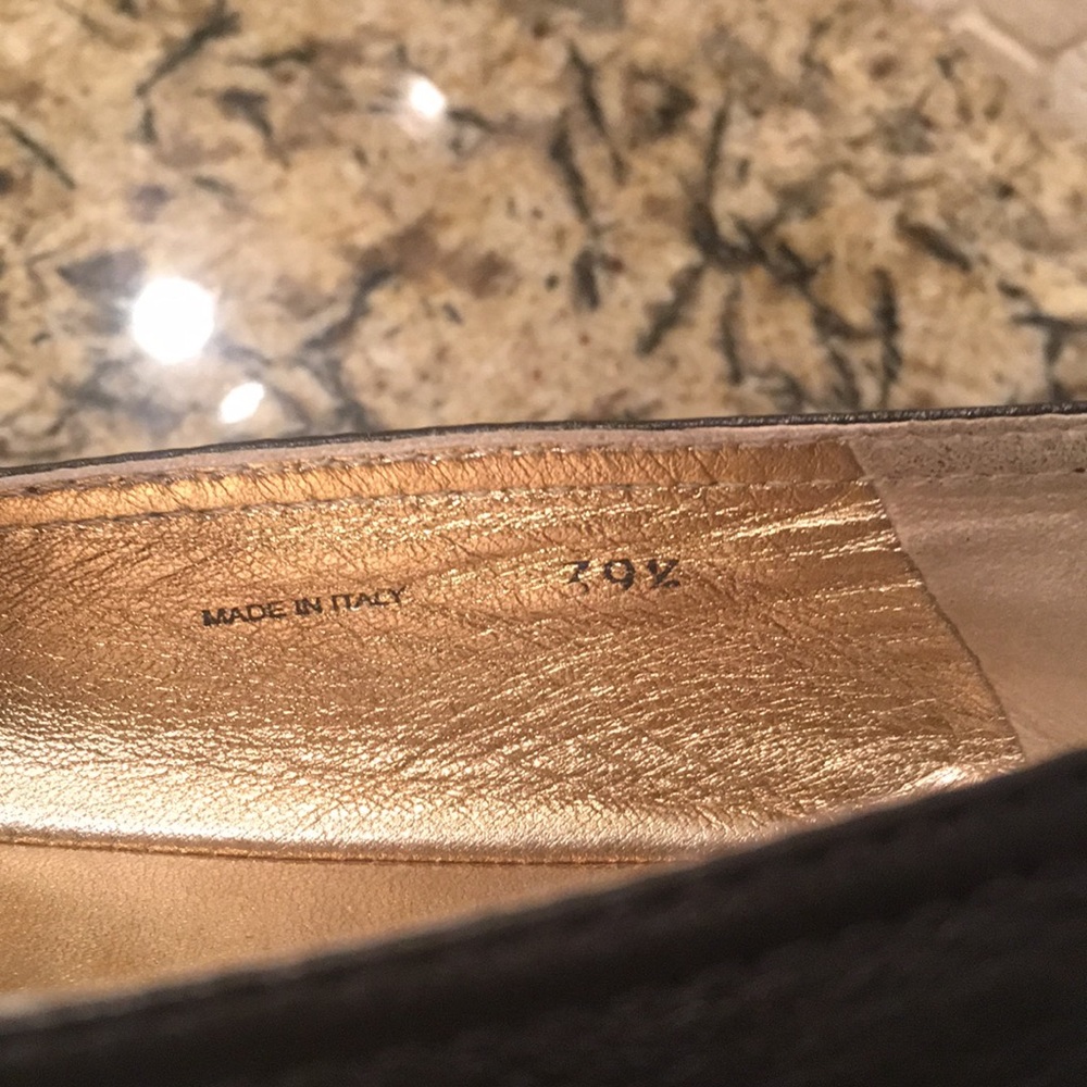 Prada ladies espadrilles size 391/2 black leather - Picture 7 of 8